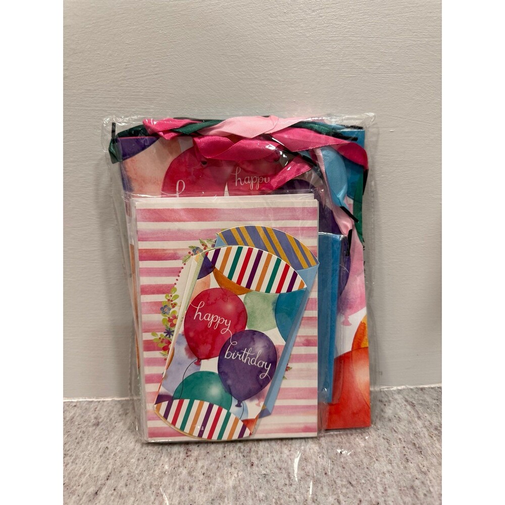 NIP All Occasion Gift Wrapping Station Set - Bags, Cards, Cash Holders & Tissue